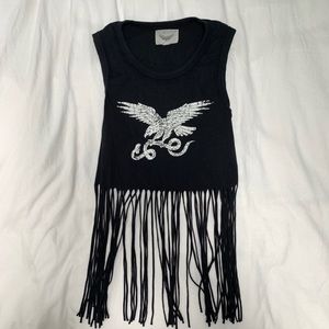Bad Ass Babes Club Fringe Tank Top